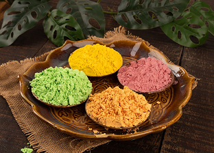 Colorful Holi powders